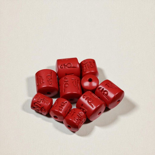 Columnar Cinnabar Bead
