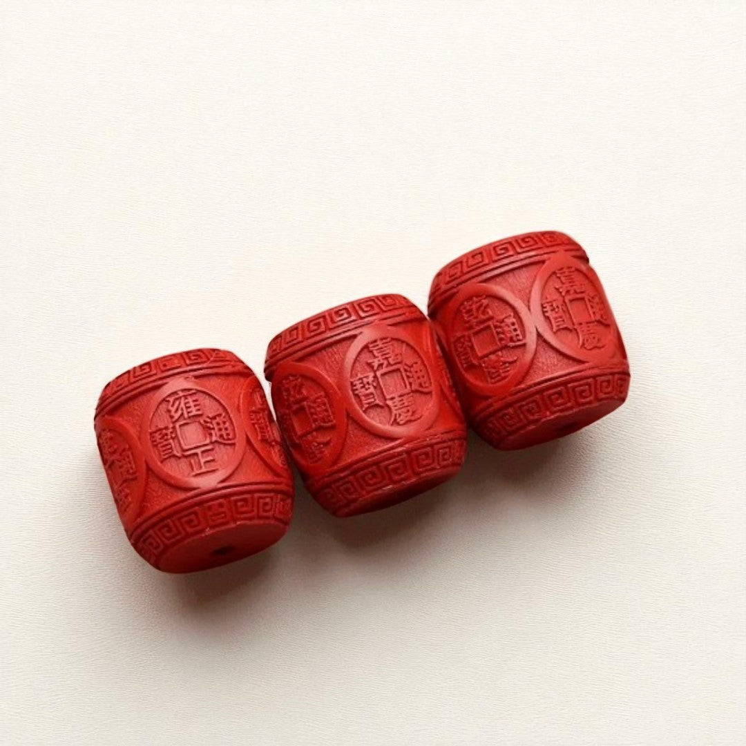 Drum Cinnabar Bead