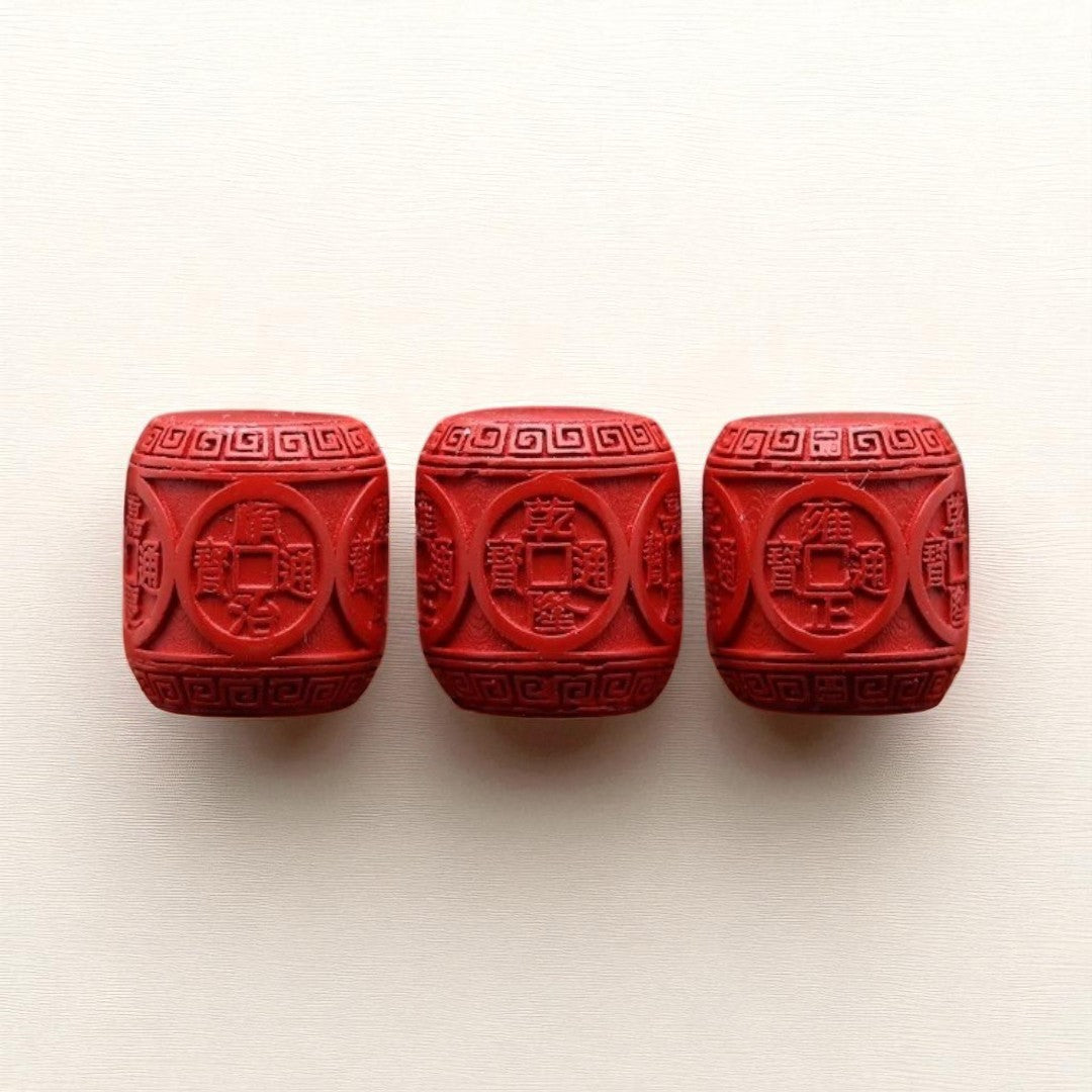 Drum Cinnabar Bead