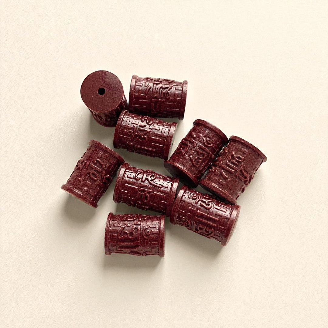 Drum Cinnabar Bead