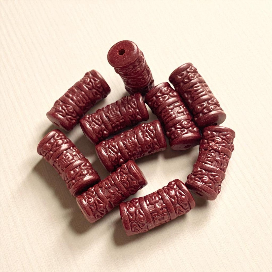 Drum Cinnabar Bead