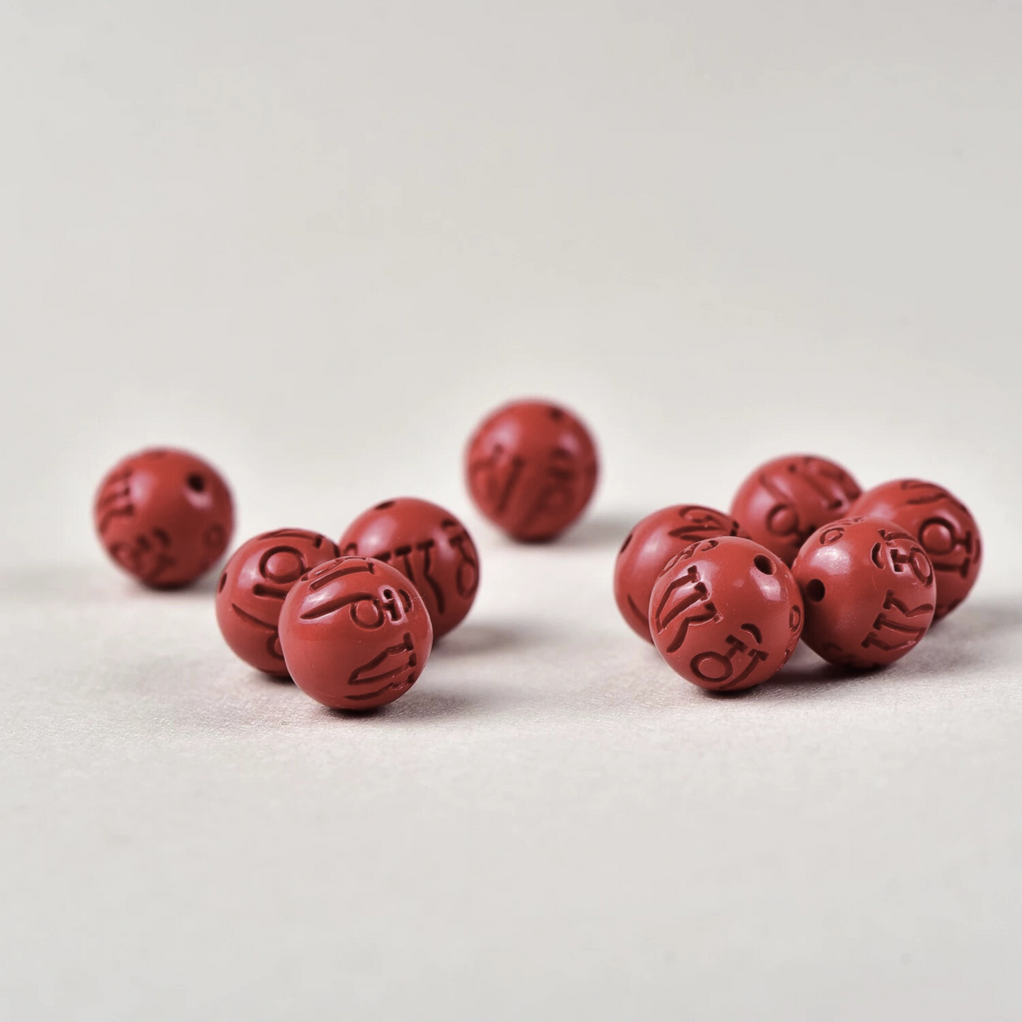 Round Cinnabar Bead