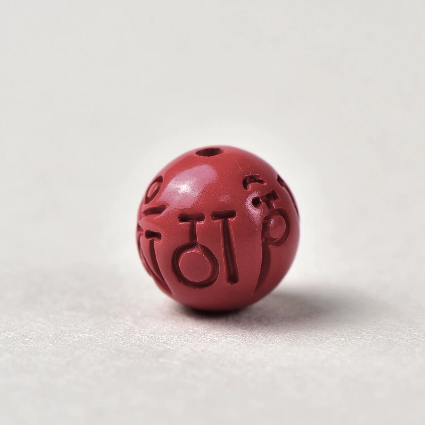 Round Cinnabar Bead