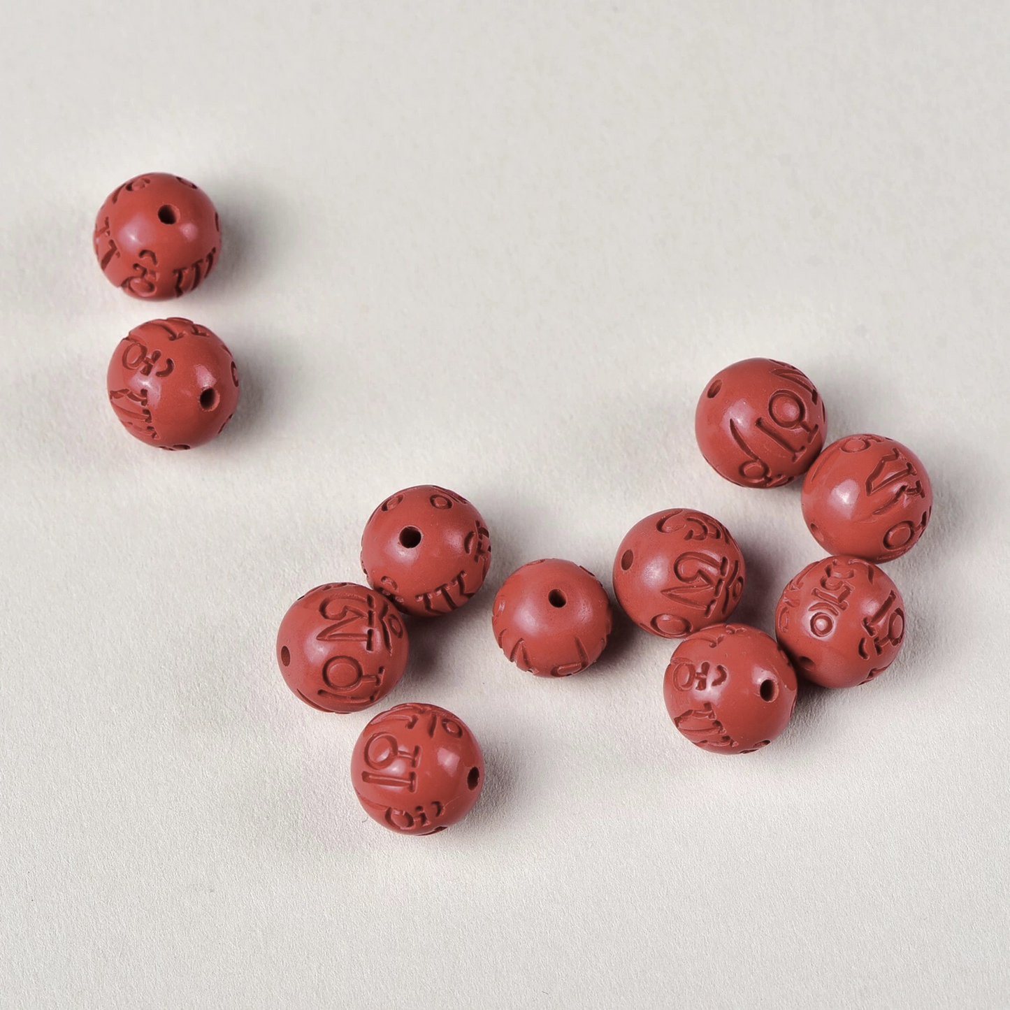 Round Cinnabar Bead