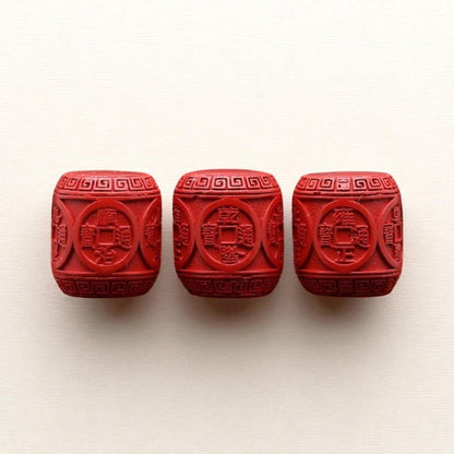 Drum Cinnabar Bead