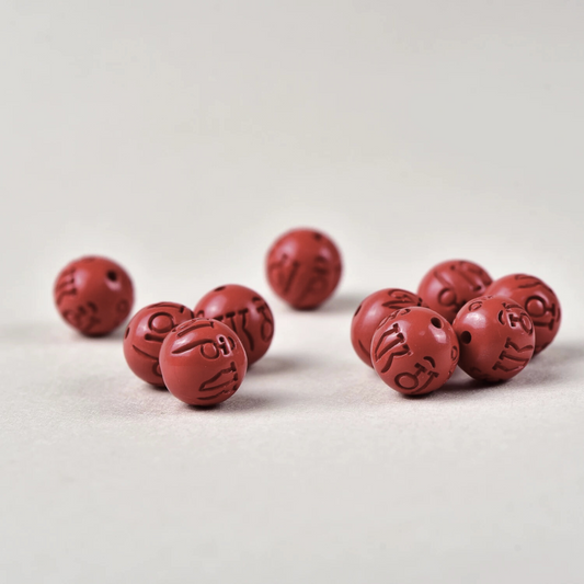 Round Cinnabar Bead